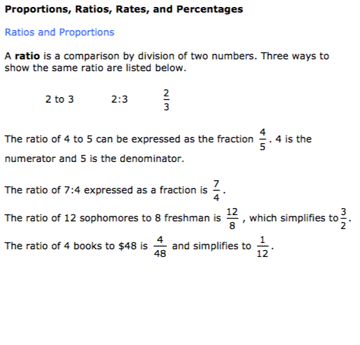ratios and proportions and rates