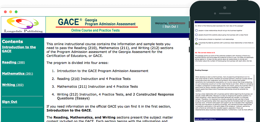 study practice for gace program admission test